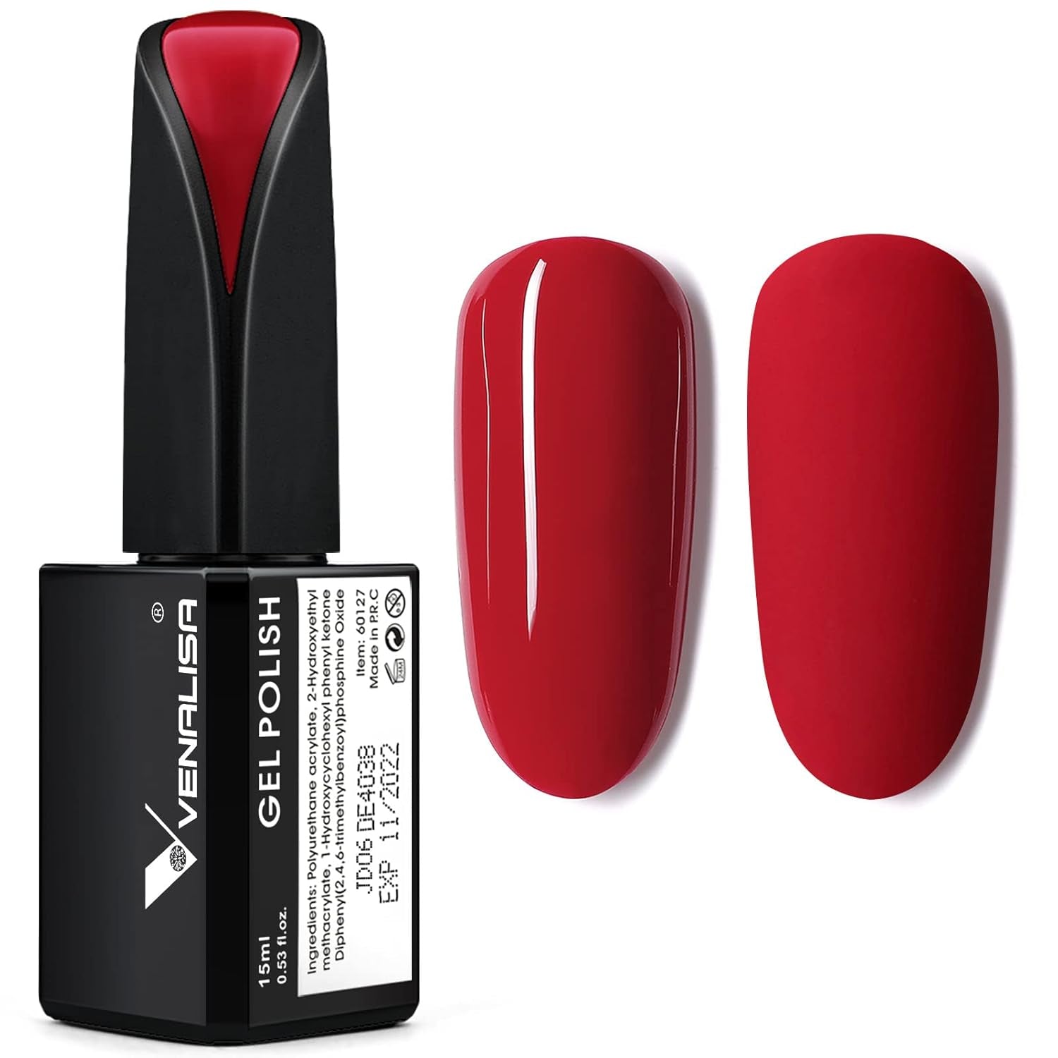VENALISA Vernis à ongles UV orange corail 15 ml Vernis à ongles gel pour lampe à ongles UV Modèles de vernis à ongles gel orange corail transparent pour la conception des ongles à faire soi-même