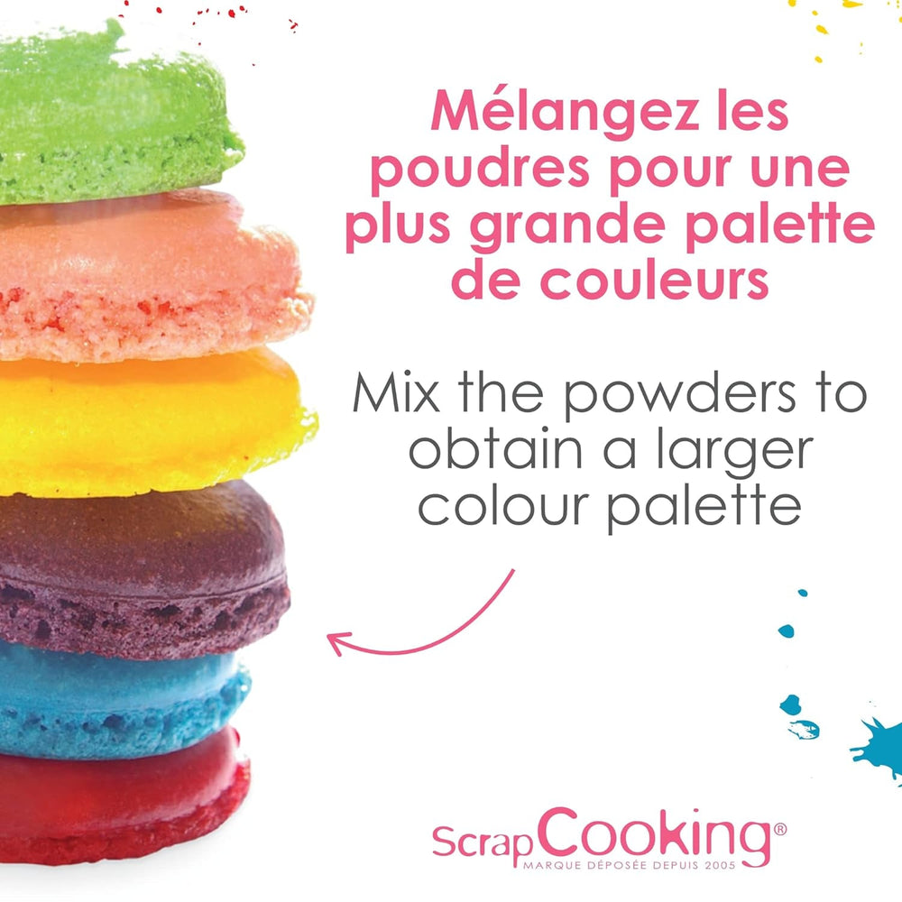 Scrapcooking - Lot de 3 Colorants Alimentaires en Poudre - Rouge Jaune Bleu - Colorant Alimentaire pour Pâtisserie, Gâteaux, Biscuits, Pâte, Fondant, Rainbow Cake - 4011