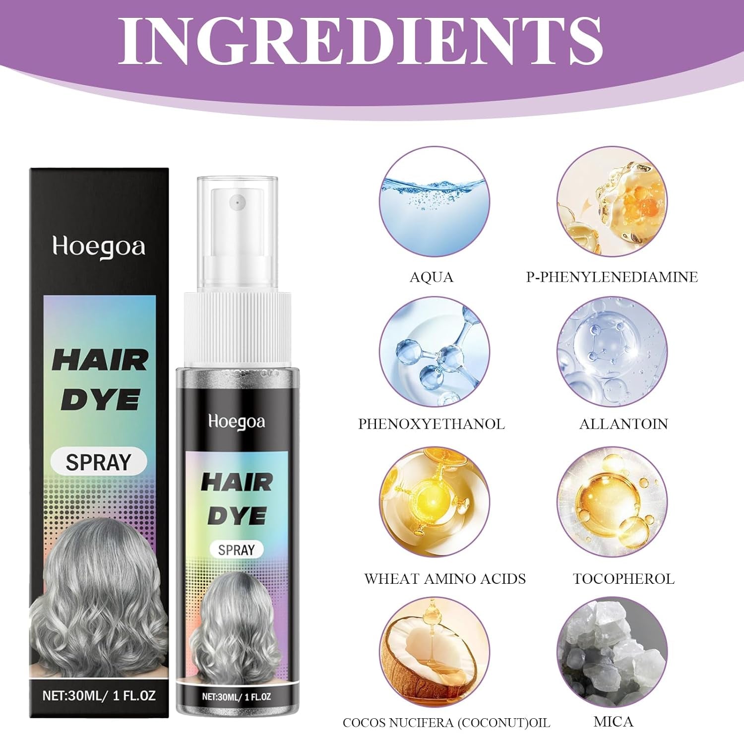 Teinture pour cheveux gris Extrait d'essence naturelle Pièces de teinture pour cheveux argentés Argent 2PCS Crème de teinture pour cheveux naturelle grise Teinture pour cheveux gris pour des expériences uniques et personnalisées Coloration pour cheveux Naty Shop