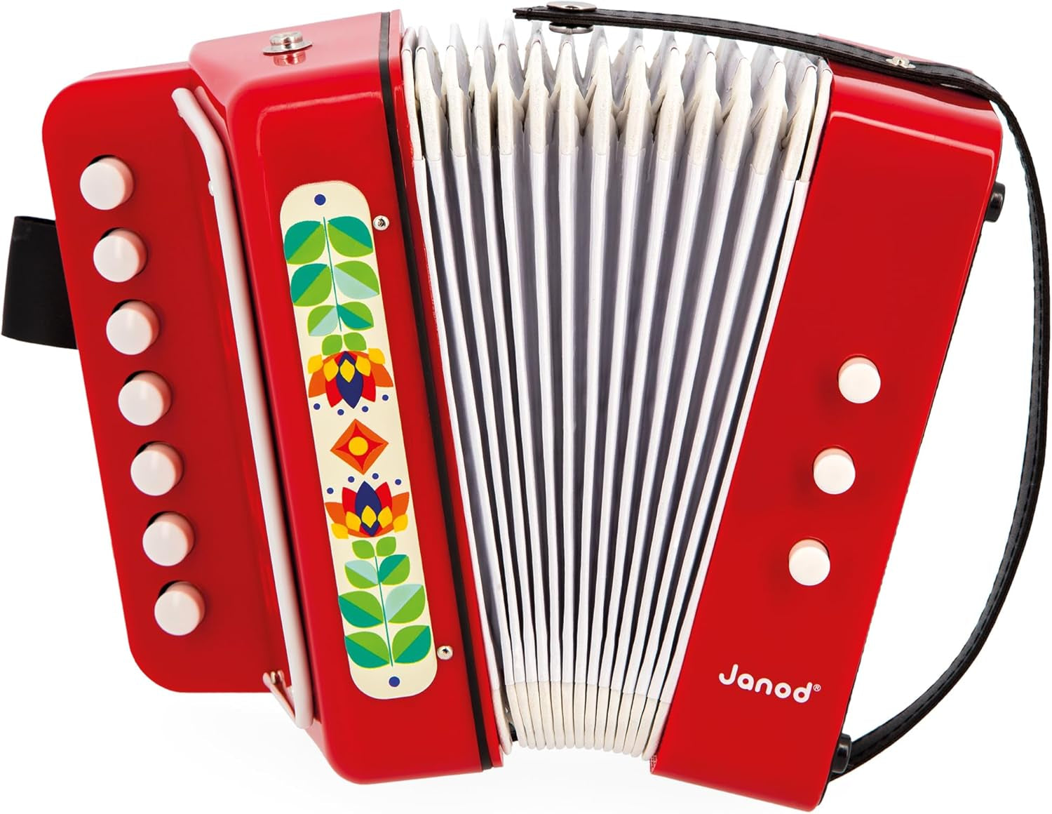 Janod - Accordéon Gioia - Instrument de musique pour enfants - Jeux de rôle et éducation musicale précoce - Avec sangle - Dès 3 ans, J07654 Jucarii Bebe Naty Shop Titre par défaut
