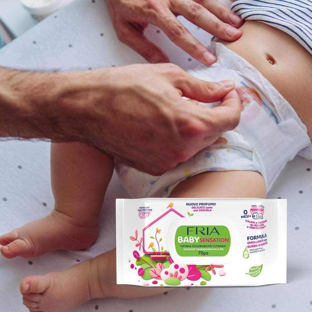 Baby Sensations avec couvercle, 72 lingettes humides, lingettes nettoyantes pour soins personnels, unisexe, enfants