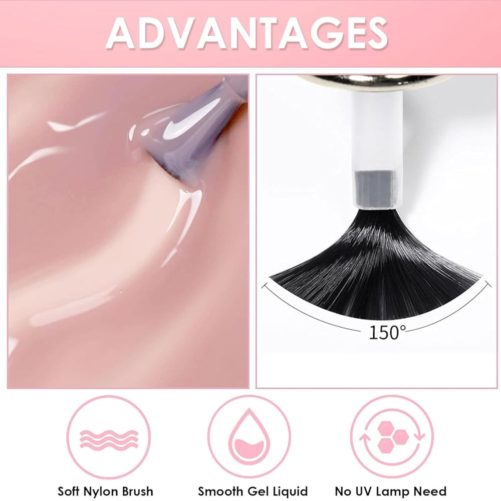 Ensemble de 4 vernis à ongles – Vernis à ongles à base d'eau à séchage rapide et longue durée – Vernis à ongles DIY (Nude Normal Style 4 Piece Set)