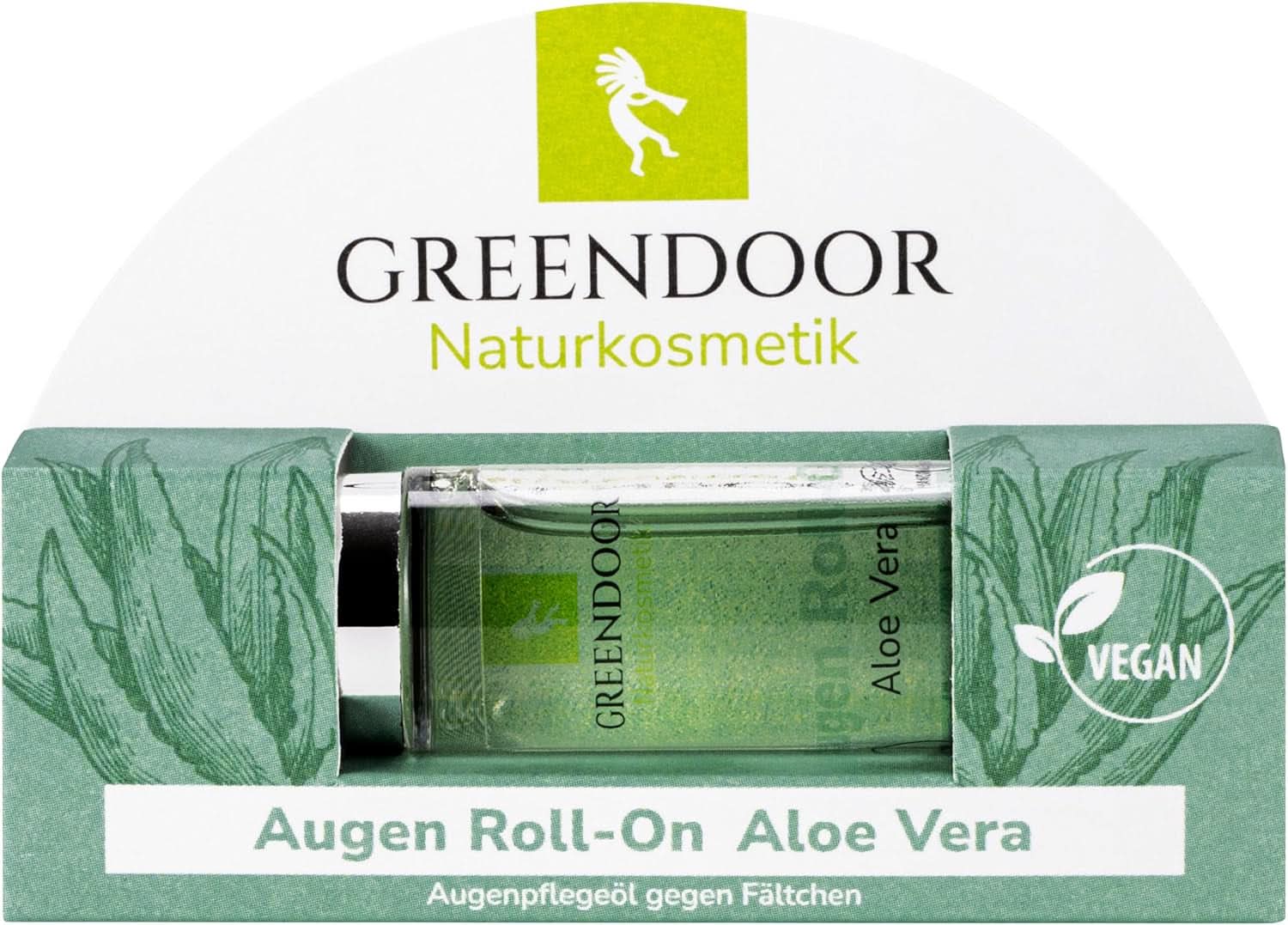 GREENDOOR Eye Roll-On Aloe Vera, sérum contour des yeux naturel anti-rides, 10 ml Cosmétiques et Beauté Naty Shop