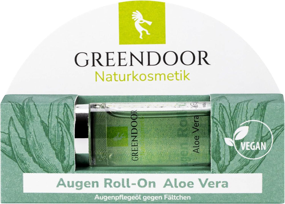 GREENDOOR Eye Roll-On Aloe Vera, sérum contour des yeux naturel anti-rides, 10 ml Cosmétiques et Beauté Naty Shop