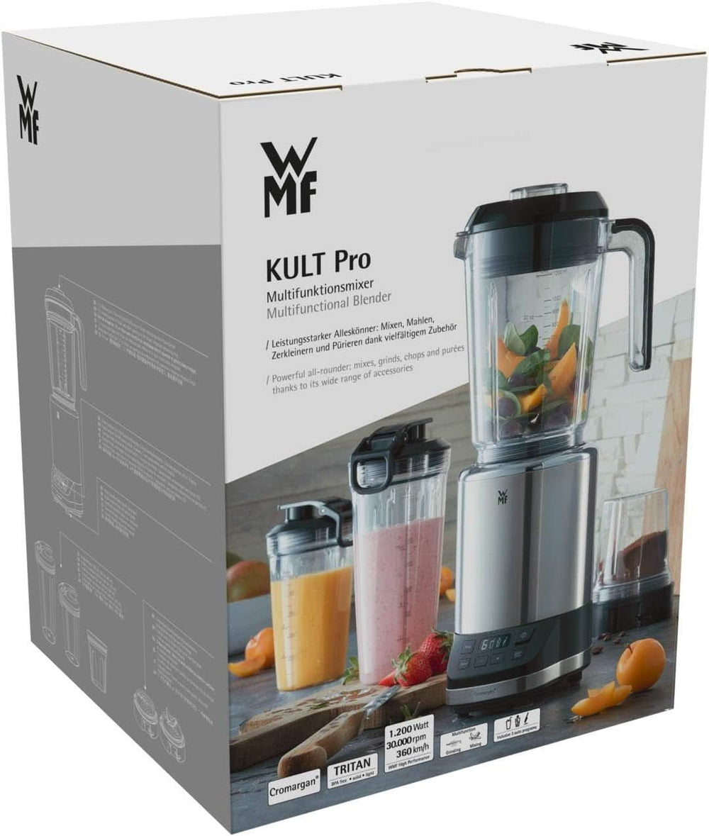 WMF Kult Pro Multifunktionsmixer Hochleistungsmixer, 30 000 U/Min, Smoothie Maker, Standmixer, Ice-Crush Funktion, 4 Mixbehälter Inkl. Togo-Verschluss Cuisine Naty Shop