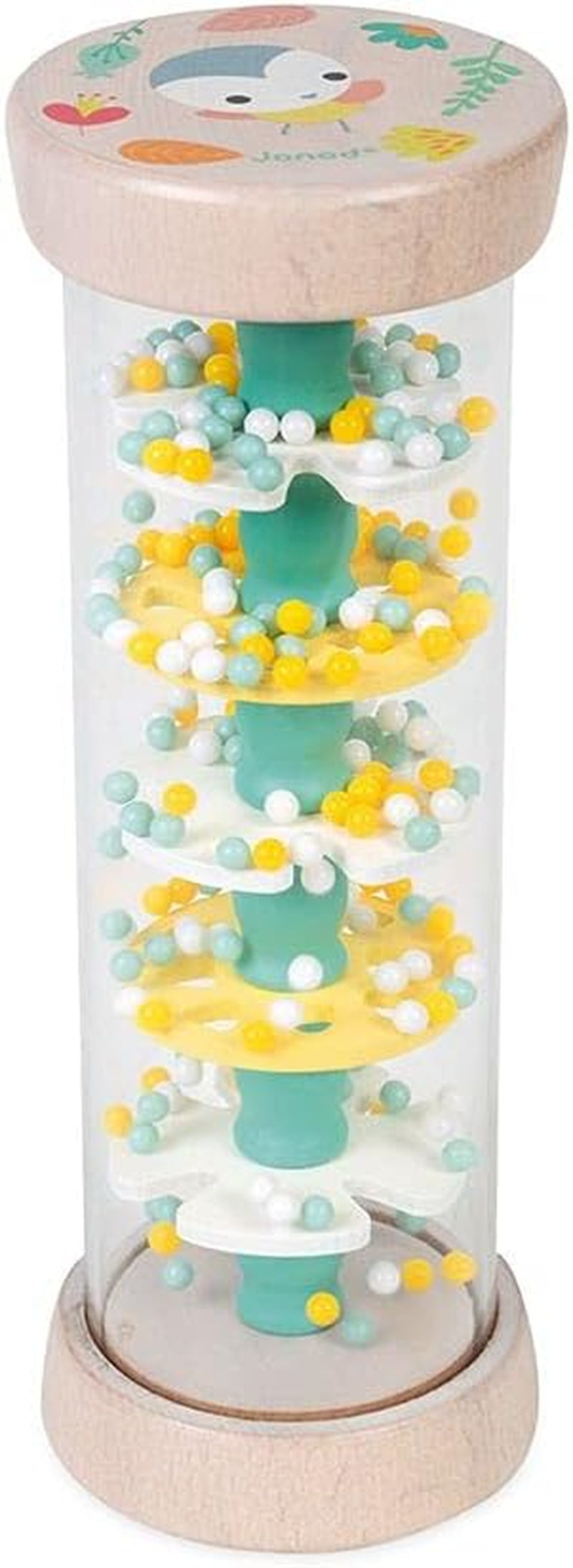 Janod - Faiseur de Pluie en Bois - Collection Pure - Jouet pour bébés et petits enfants - Développement de la motricité fine Stimulation visuelle et acoustique - Coloration à l'eau - Dès 6 mois, J05193 Jouets pour bébé Naty Shop