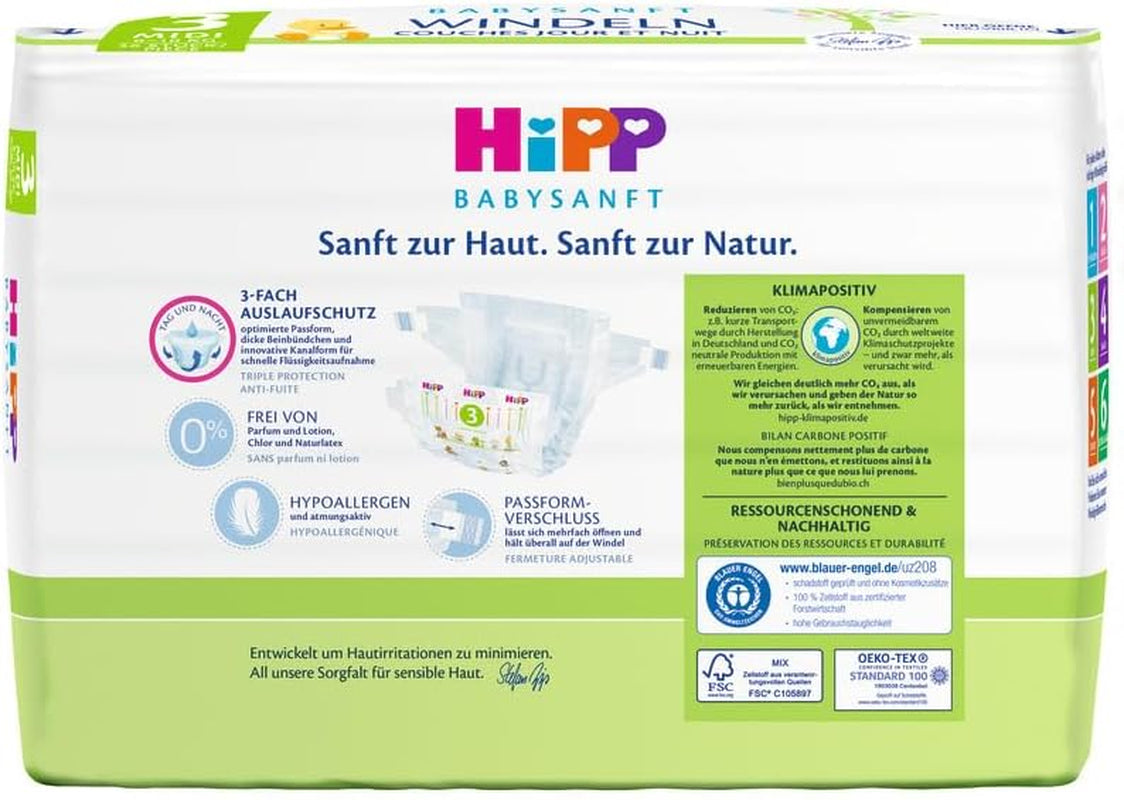 Couches Midi 3 Carry, paquet de 3 (3 x 1 x 36 pièces)