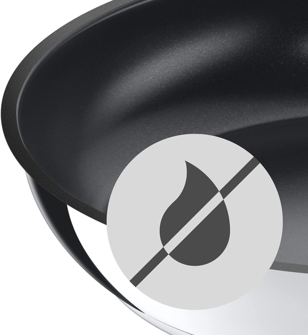 WMF Devil Set de poêles 2 pièces, poêle à induction 24, 28 cm, acier inoxydable Cromargan, revêtement céramique, allant au four Casseroles et poêles Naty Shop