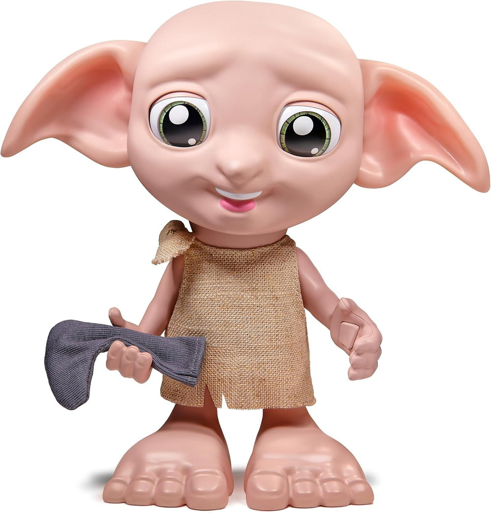 Wizarding World Harry Potter - Poupée interactive Dobby House Elf avec plus de 30 sons, phrases et mouvements, allemand-italien, jouet pour 6 ans, article de fan Dolls Naty Shop