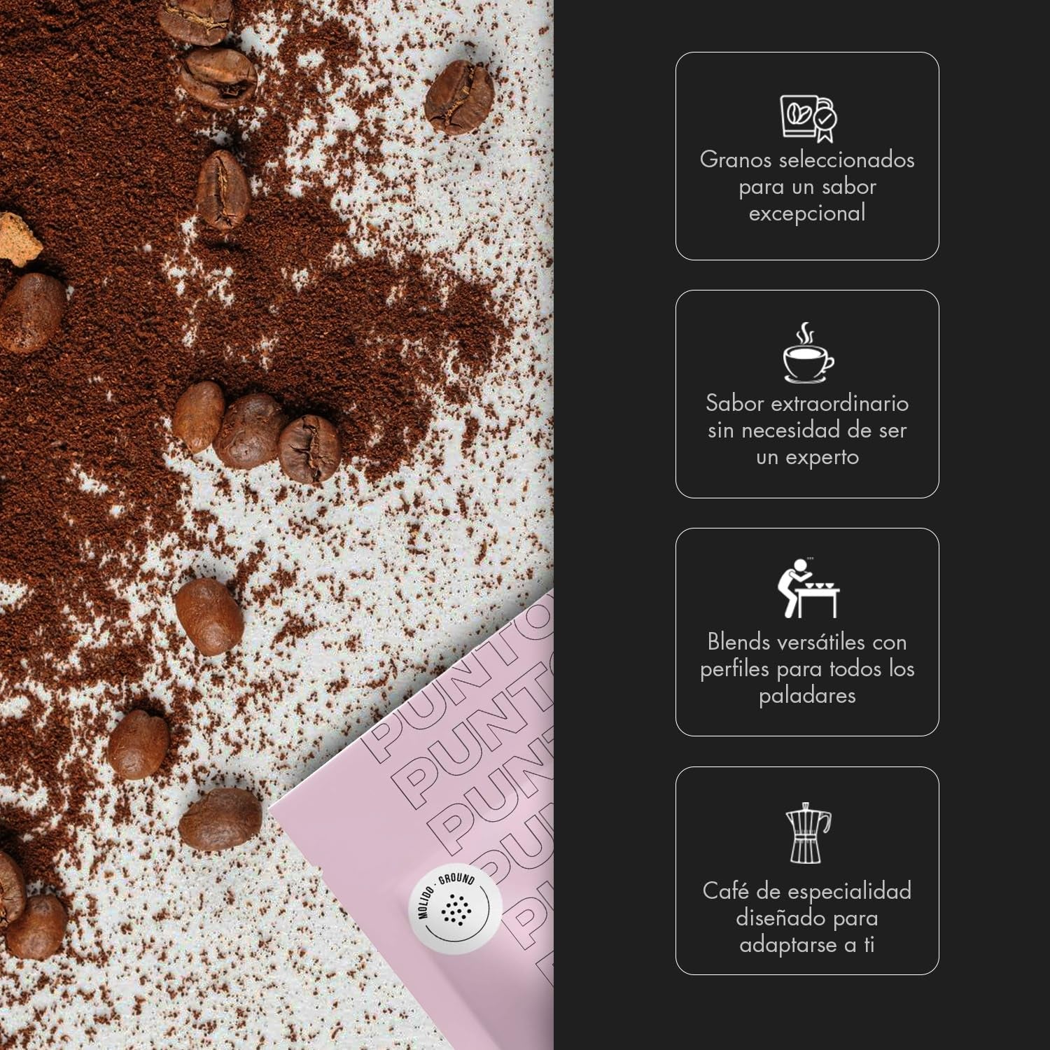 – Café éthiopien moulu – 250 g – Café spécial – Torréfaction moyenne – 100% Arabica – Notes de miel, de cannelle et de chocolat – Acidité intense – Corps moyen