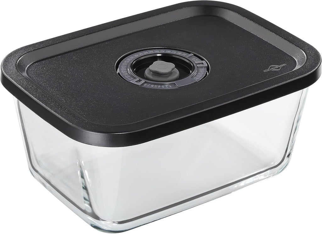 Set de vid Küchenprofi EASYFRESH | Set din 7 piese | 1x pompă electrică de vid, 1x borcan de vid S, M și L, 3x pungi de vid 22x21 cm | sticlă borosilicată, plastic de înaltă calitate | preparare și depozitare Cutii depozitare alimente Naty Shop Cutie de vid L