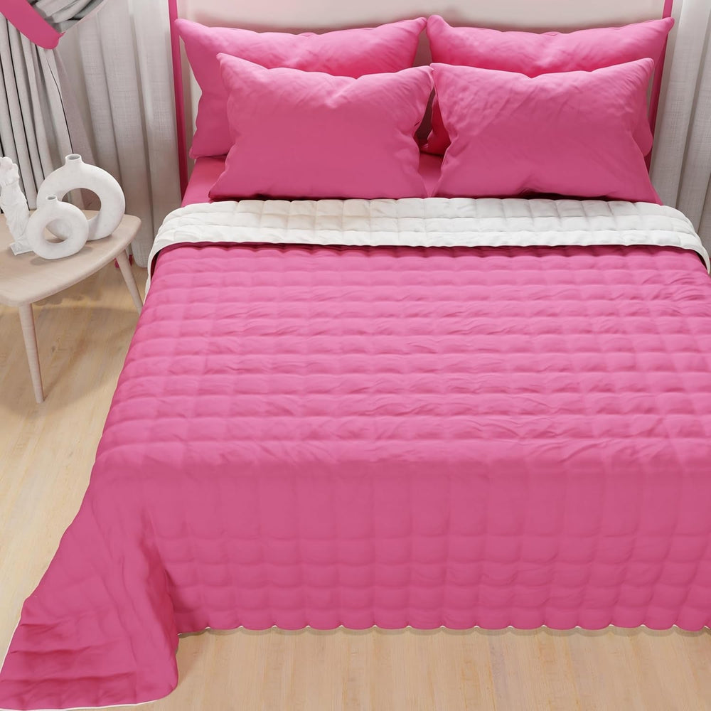 PETTI Artigiani Italiani - Couvre-lit simple, couvre-lit double face, couvre-lit à ressorts, bleu nuit, blanc, 100% Made in Italy