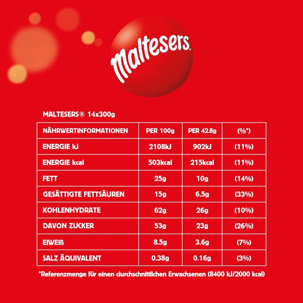 Maltesers, boules de chocolat au centre croustillant et léger, aéré, snack chocolaté, 1 paquet (1 x 300g)
