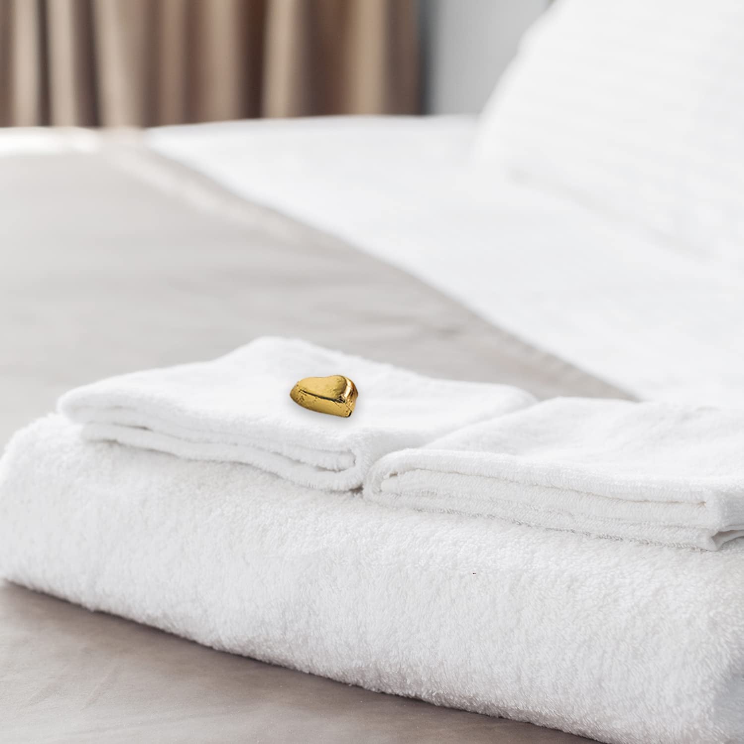 Günthart 150 pièces cœurs en chocolat doré fourrés au nougat, renne | Rudolph le Rouge - Crème de Nougat | Coeurs en chocolat doré | Concours | Coeurs en chocolat doré | Noël (1,2 kg)