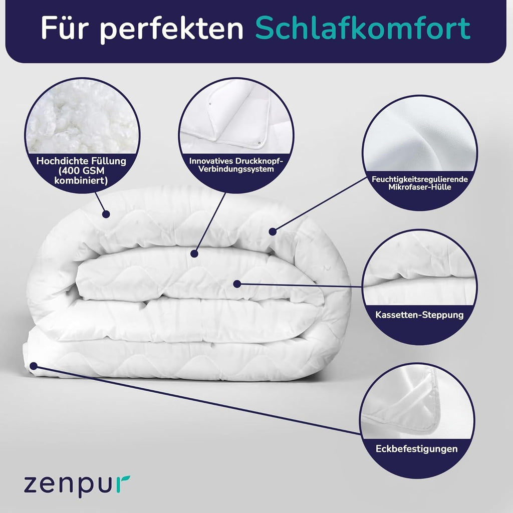 Plapumă premium 200X200Cm 4 anotimpuri, plapumă pentru toate anotimpurile 200X200 - caldă iarna și răcoroasă vara, 2 huse de plapumă combinabile 200X200 Plapumi si pilote Naty Shop