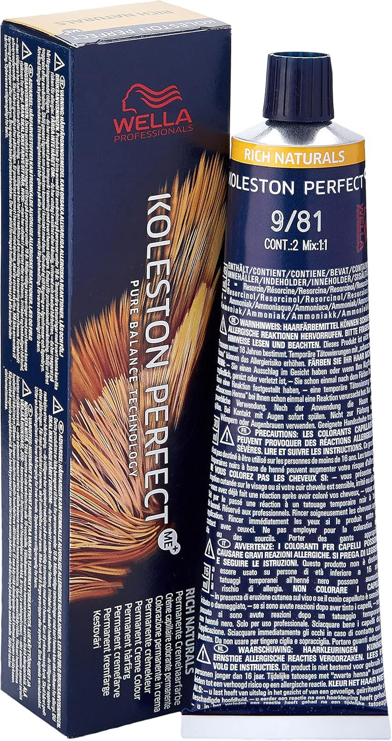 Wella Koleston Perfect Hair Colour Pure Naturals, 60 ml Vopsea pentru par Naty Shop 60 Ml (1 pachet) Rich Naturals 9/81