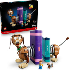 LEGO ǀ Disney and Pixar Toy Story: Slinky-Buchstützen - Bücherregal-Deko Bauset für Erwachsene - inkl. Woody Minifigur & Dackelfigur - Nostalgisches Geschenk für Fans - 43301