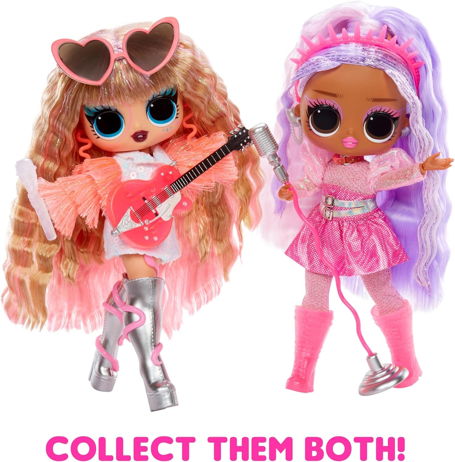 MDR. Surprendre! Tweens Neon Pop Stars - Kitty K - 1 poupée de mode avec surprises rétro-éclairées et plus de 10 vêtements et accessoires Pop Star, y compris un support de micro rétro, conçu pour les enfants de 4 ans et plus