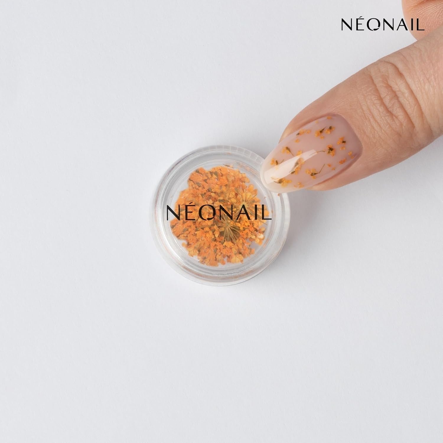 NÉONAIL Nail Art Flowers Set - Trockenblumen - Getrocknete Blumen - Nageldesign Zubehör - Nageldekorationen - Getrocknete Blüten - Nail Decoration - Gelnägel Zubehör - 3 Farben - Rosa, Lila, Orange
