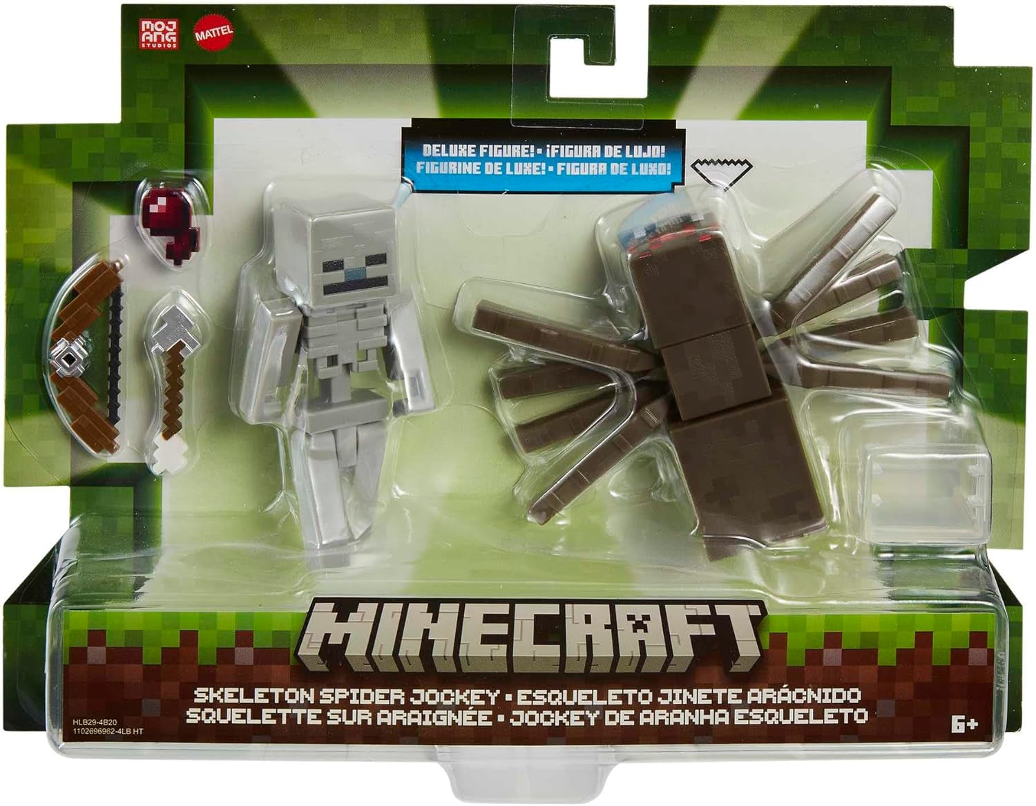 Mattel Minecraft Env. 8cm Action Figure 2-Pack avec 2 figurines et 2 accessoires, figurine de collection en cadeau HLB29 Figurines Naty Shop