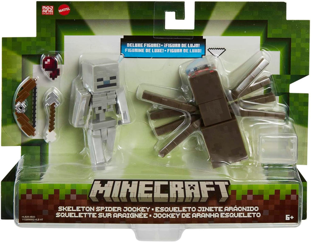 Mattel Minecraft Env. 8cm Action Figure 2-Pack avec 2 figurines et 2 accessoires, figurine de collection en cadeau HLB29 Figurines Naty Shop