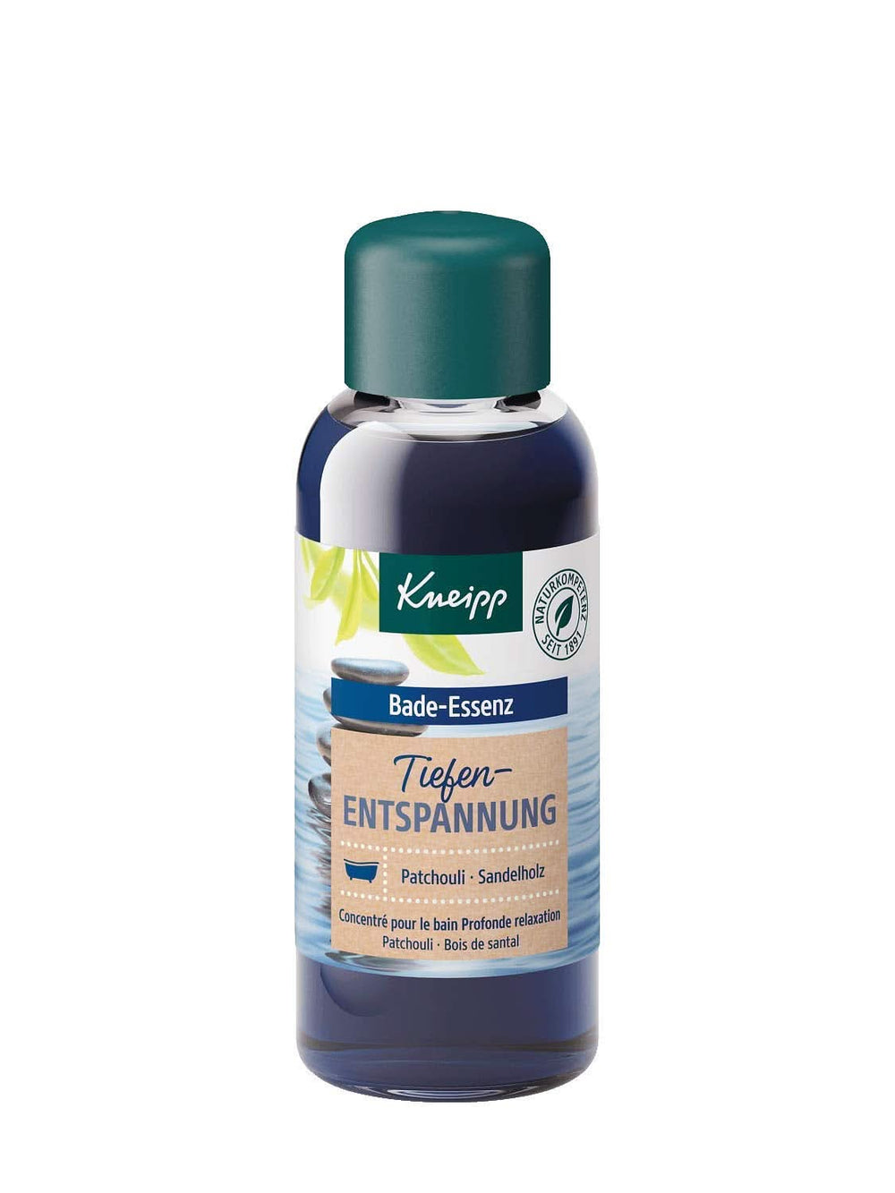 Kneipp, huile de bain à l'huile essentielle naturelle de patchouli et à l'extrait de bois de santal pour une relaxation profonde et un apaisement, 100 ml Naty Shop