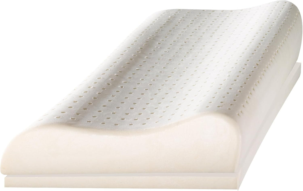 Billerbeck Pillow S20 Latex - Oreiller cervical en 40 X 80 Cm - Oreiller de soutien cervical avec âme en latex souple, oreillers standards Naty Shop blanc