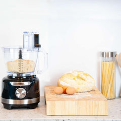 Allez! Machine de cuisine 8 en 1, 3-L-Schüssel, 1,75-L-Mixbehälter, 2 Geschwindigkeitsstufen, Turbo-Funktion, 1000 W, Schwarz/Silberfarben, VG HA 3001 Mother and Child Naty Shop