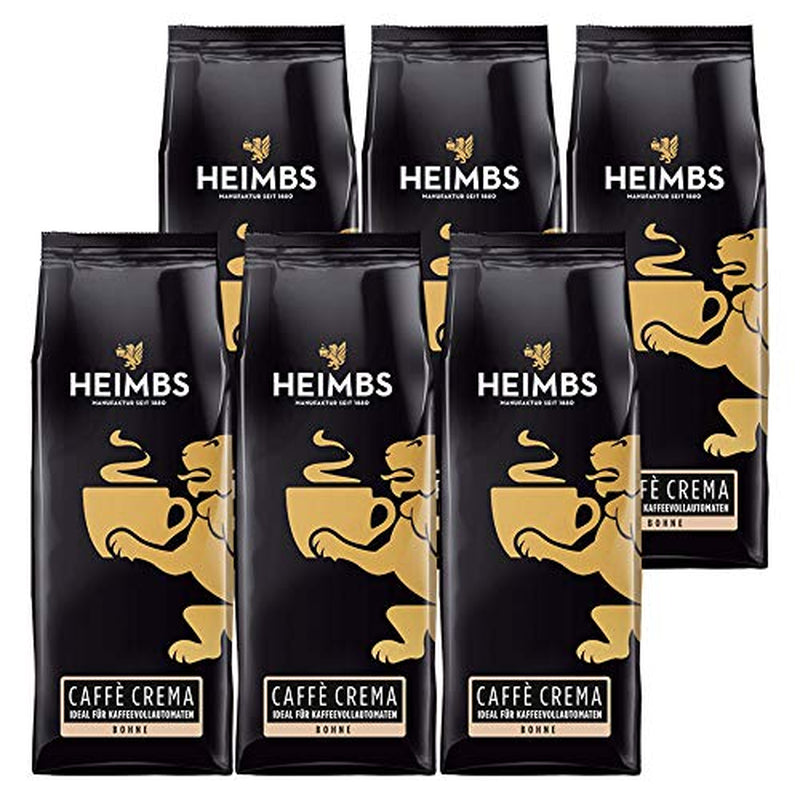 Caffè Crema pour machines à café entièrement automatiques, grains entiers 250 g, paquet de 6