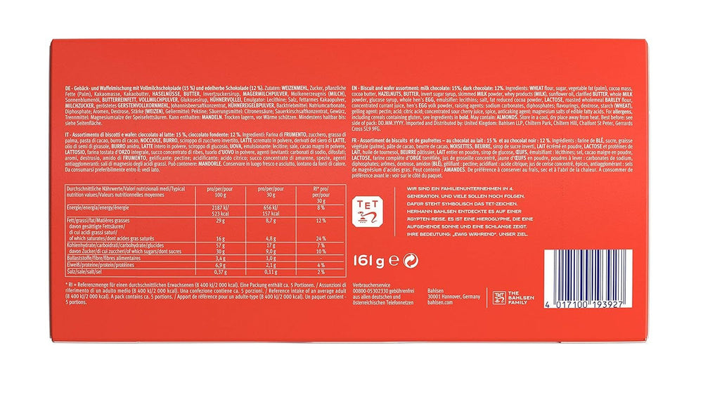 Bahlsen Favourite Collection S Pack de 6 Biscuits Croquants & Mélange de Gaufrettes Chocolat Noir Lait (6 x 161g / 966g)