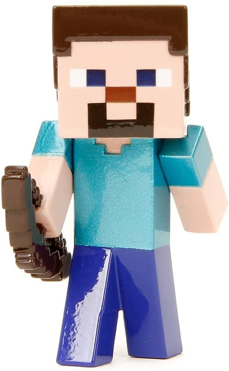 Jada Toys Ensemble de figurines Minecraft (4 pièces) en métal - Figurines à collectionner Minecraft Caves & Cliffs (Steve, Alex, Creeper et Warden) pour les joueurs et les collectionneurs 8+ 6 cm chacune Figurines Naty Shop