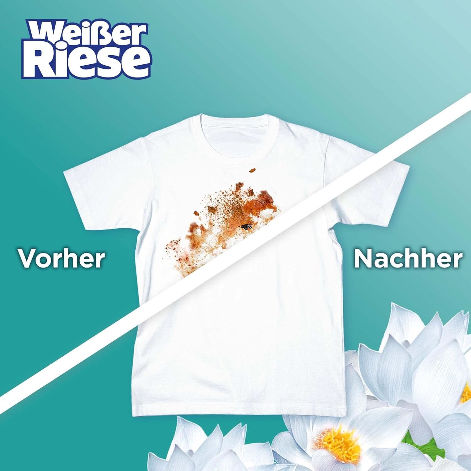 White Giant Universal Trio-Caps Aromatherapy Floral Sensation (120 lavages), Détergent à lessive Lotus, Détergent à lessive très résistant intensément parfumé Naty Shop Détergents à lessive