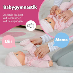 BABY Born Annabell 43 cm - Poupée douce avec 7 fonctions électroniques et sonores - Convient aux enfants à partir de 3 ans - La poupée comprend des accessoires - Nécessite des piles
