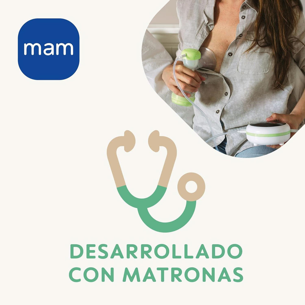 MAM Tire-lait électrique et manuel 2 en 1, retrait direct du biberon ou du récipient de conservation, stimulation et retrait, affichage numérique Accessoires Alimentation et Allaitement Bebe Naty Shop