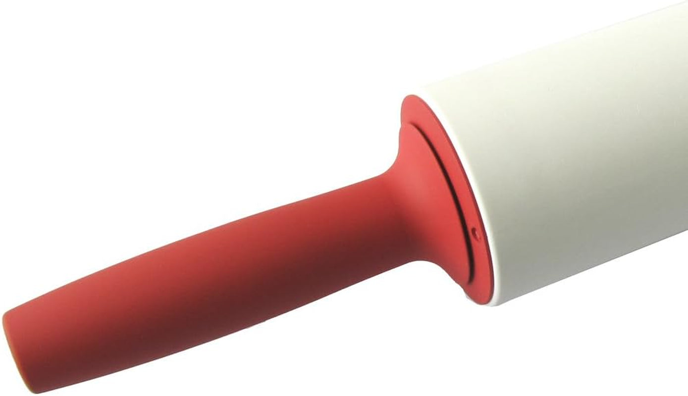 GSD Household Appliances Rouleau à pâtisserie antiadhésif, Plastique, Rouge/Blanc
