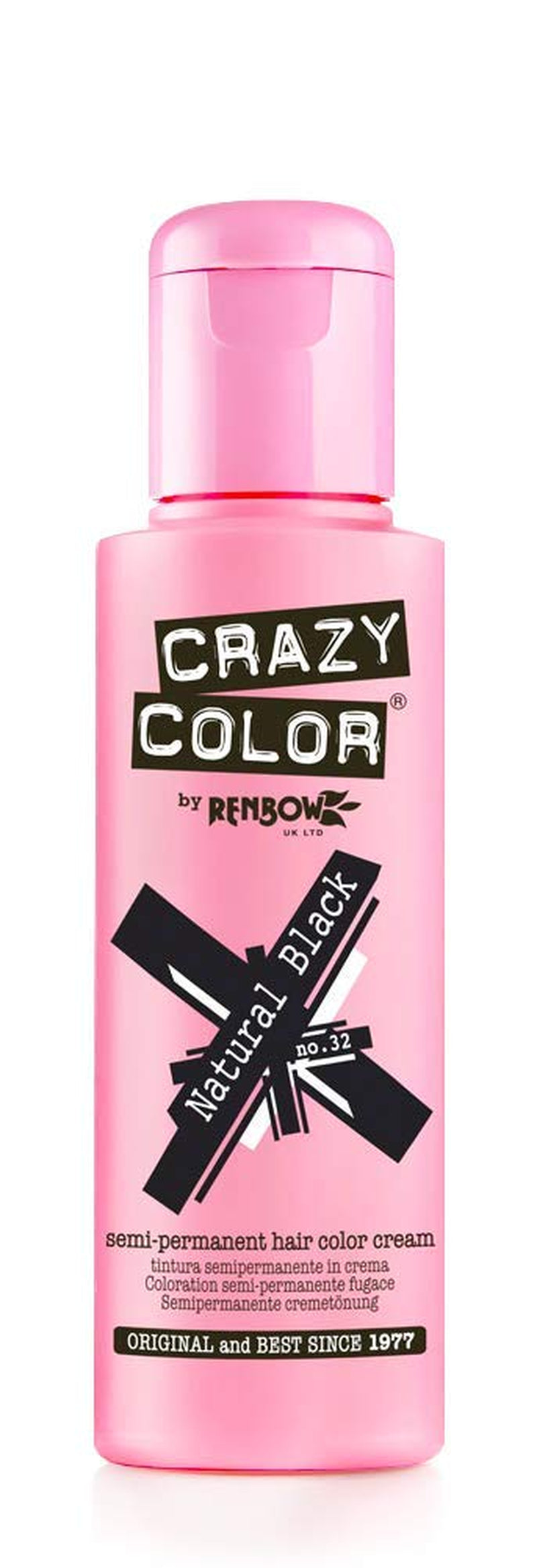 Crème colorante semi-permanente UV GO TOXIC, 100 ml (1 paquet) Naty Shop Teinture capillaire Noir naturel 100 ml (1 paquet)