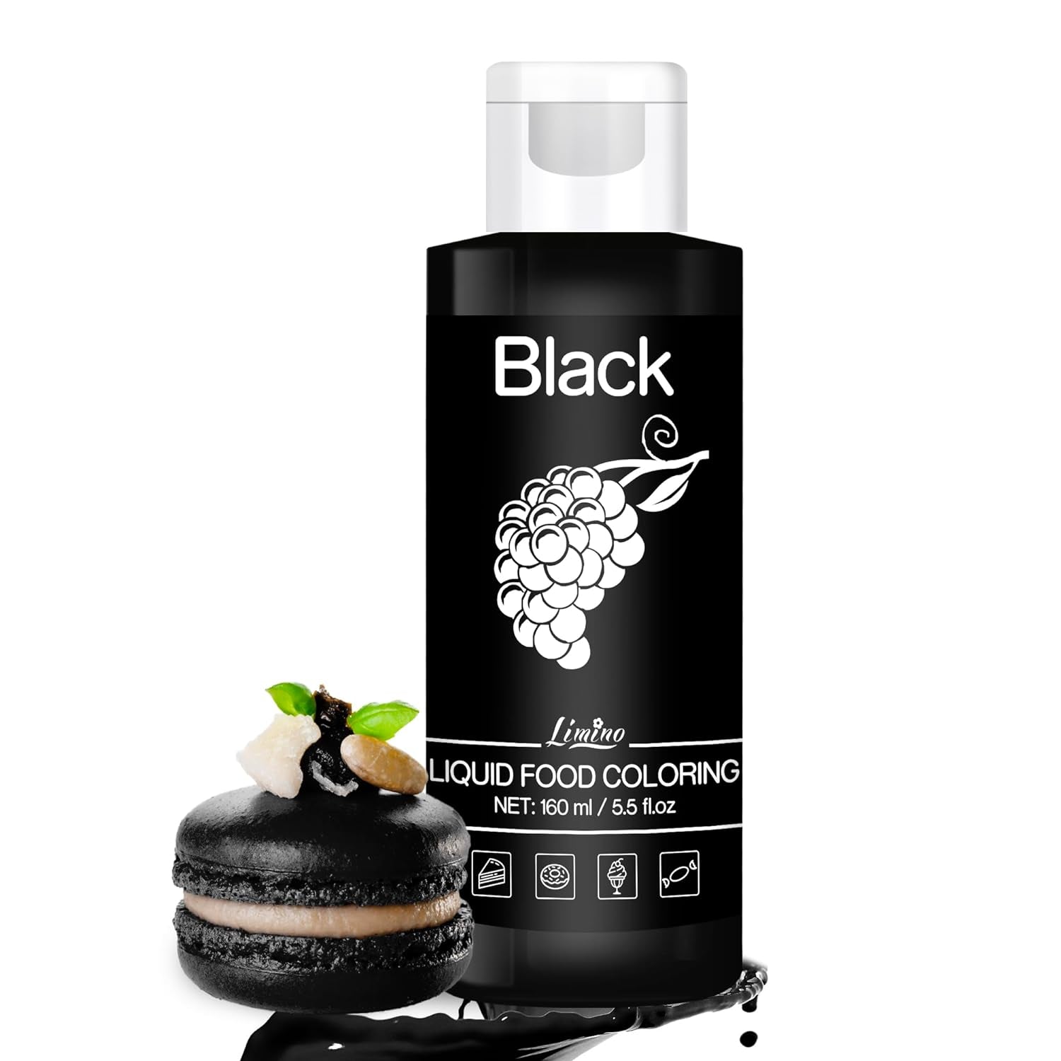 Limino, coloranti alimentari lichizi, 160 ml Naty Shop Negru