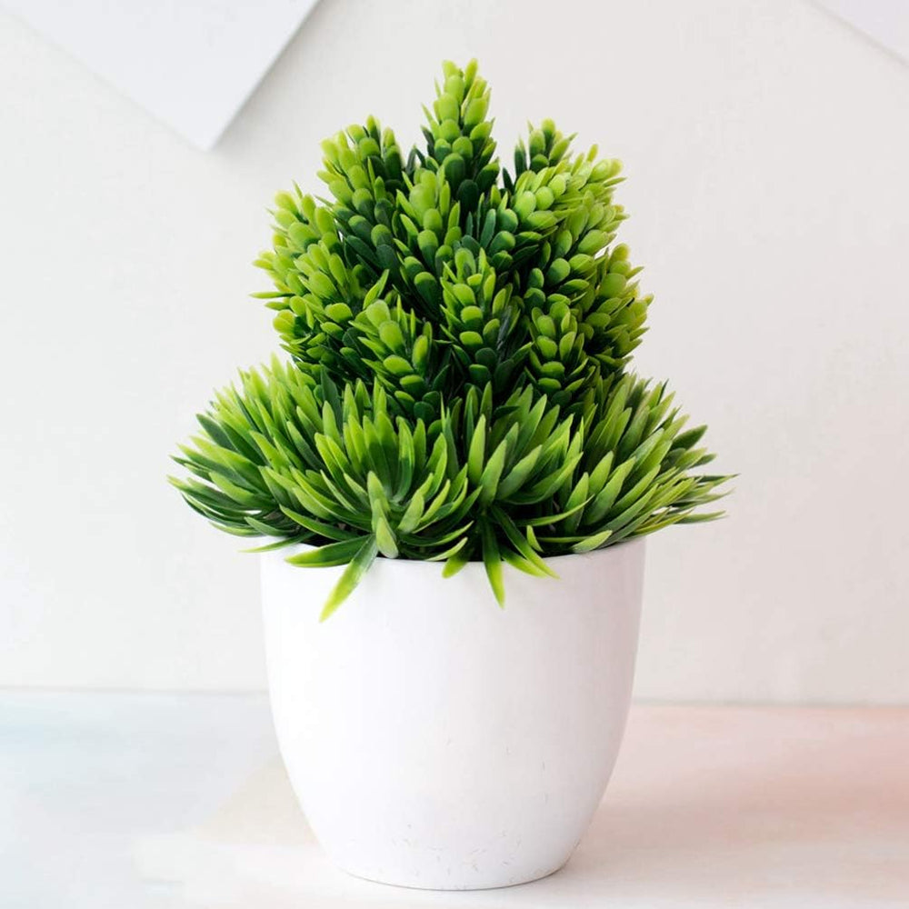 Yardwe 8Stücke Künstliche Bonsai Grüne Topfpflanzen Aus Kunststoff Für Schreibtisch Dekorative Zimmerpflanzen