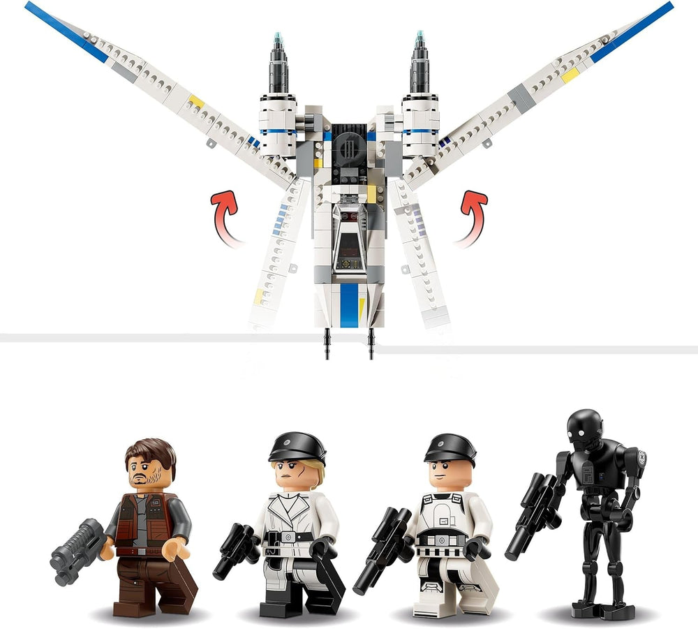 LEGO Star Wars 75399 Rebel U-Wing Starfighter - Jouet avec fonction d'aile pivotante et 3 figurines dont Cassian Andor et la figurine du droïde K-2SO - Cadeau pour les garçons à partir de 8 ans et les fans d'Andor saison 2 Jeux de construction Beuche den LEGO-Store