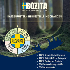 Bozita Mousse Chicken - 12 x 85g nourriture humide pour chat avec une fine texture de mousse et de poulet - recette sans céréales, sans sucre ajouté - avec des postbiotiques pour soutenir une flore intestinale saine