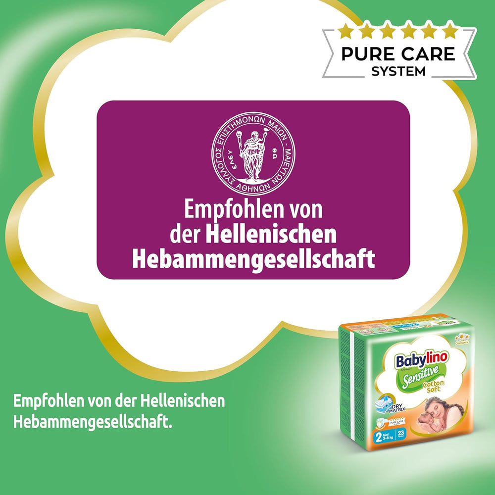 Couches pour bébés sensibles, taille 2, mini (3-6 kg), 192 couches