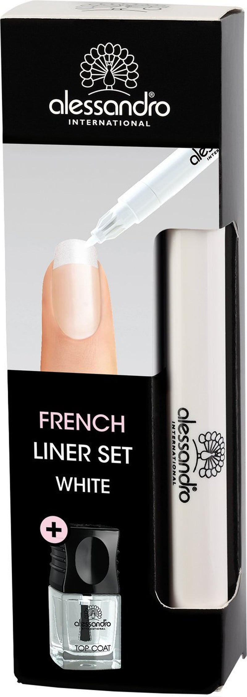 Set d'eye-liners French Liner alessandro Effect Polish, blanc, 1 paquet (3,2 ml + 5 ml)