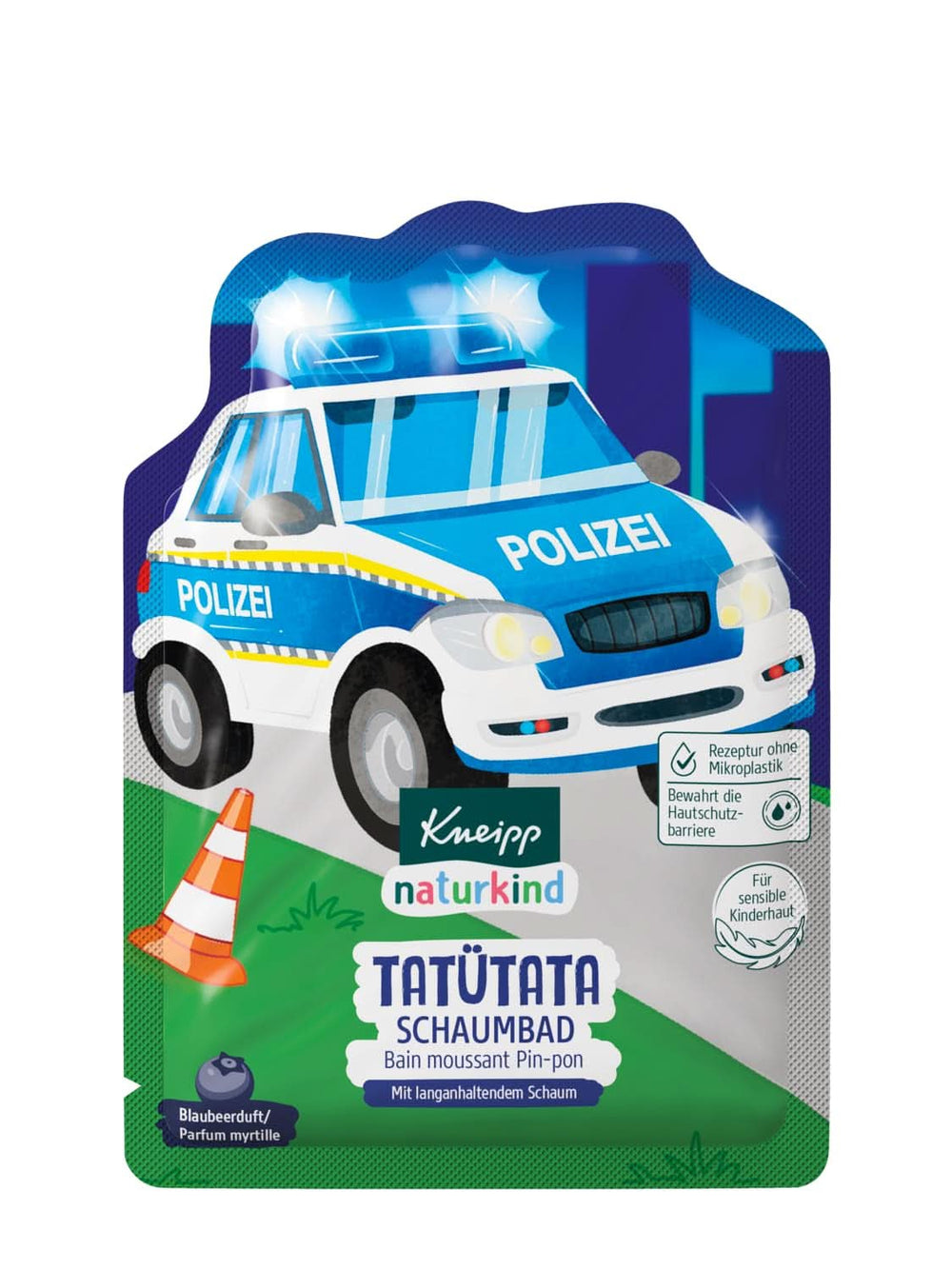 Kneipp Naturkind, additif de bain à l'huile de jojoba nourrissante et à l'extrait naturel de myrtille, arôme fruité de myrtille, eau bleue, 40 ml Douche et bain Naty Shop