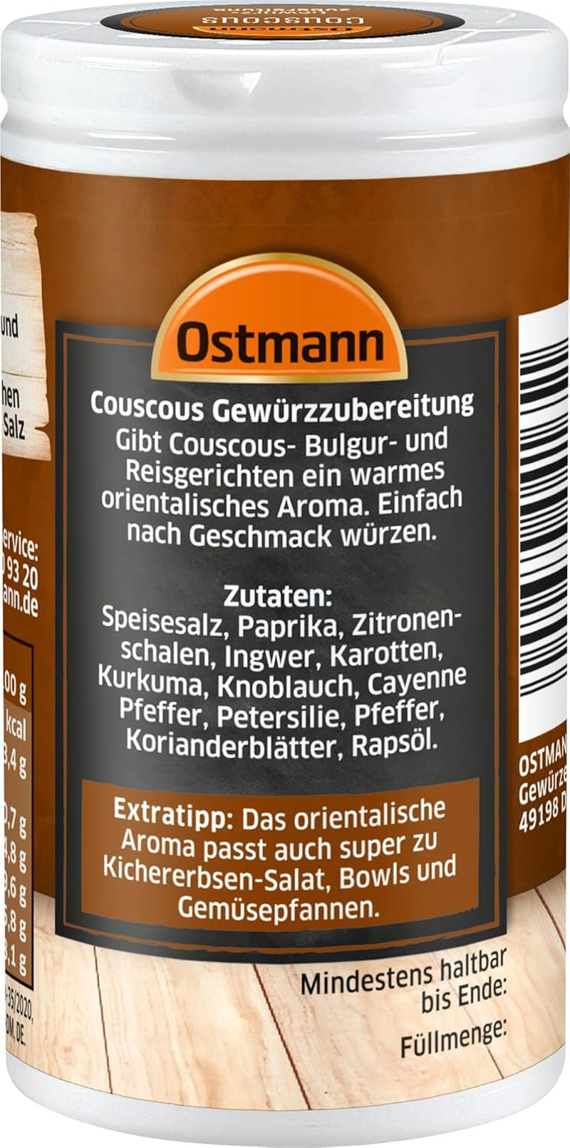 Ostmann Gewürze Couscous Gewürzzubereitung, 50 g (Verpackungsdesign kann deweichen)