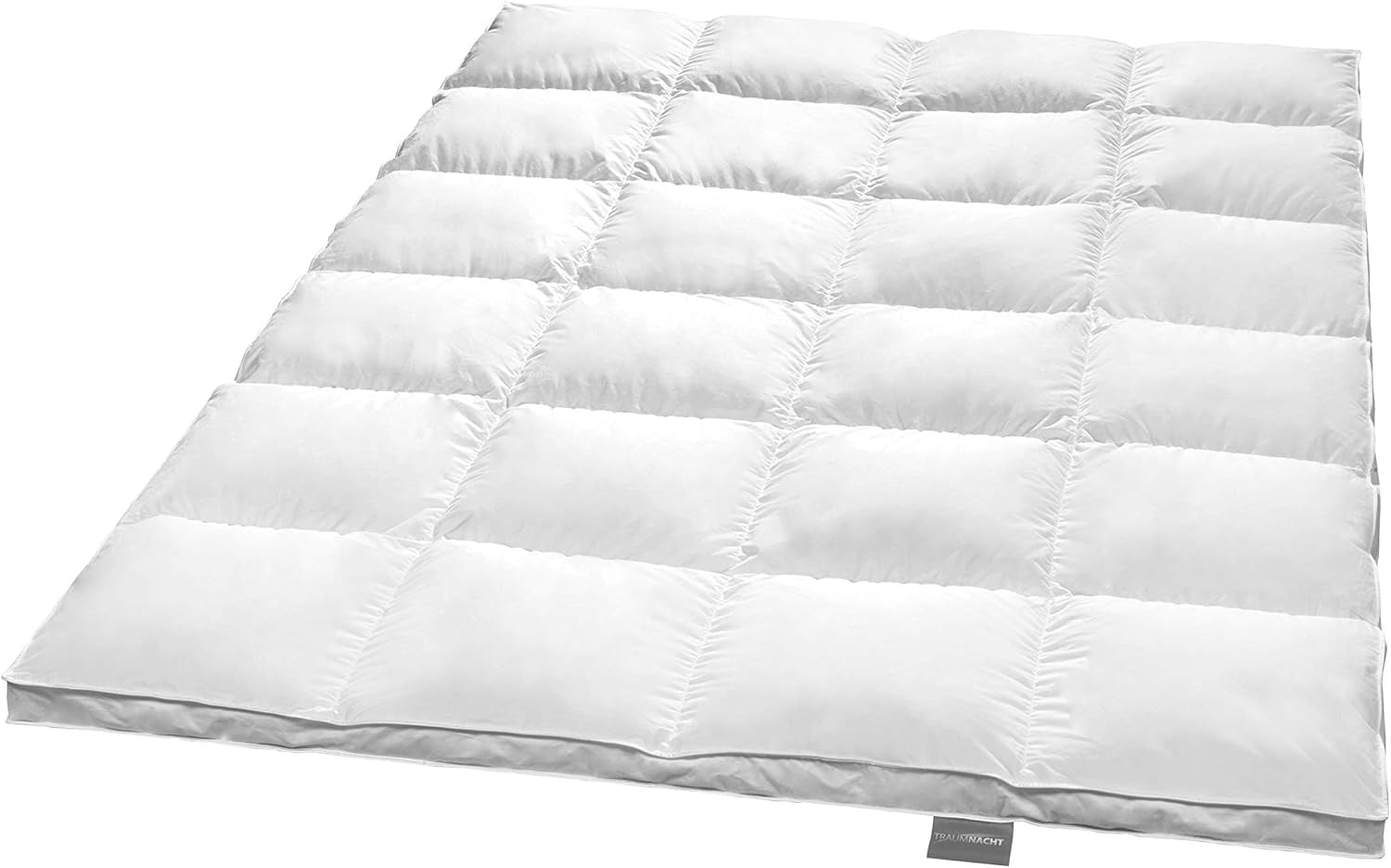 Traumnacht Basic Couette en duvet léger avec duvet blanc neuf (60%) et plumes (40%), DIN EN 12934, 135 X 200 Cm, certifié Down Pass et Oeko-Tex, produit selon la norme de qualité allemande Couettes et couettes Naty Shop 90 pour cent de duvet / 10 pour cent de plumes Couverture d'hiver très chaude 135 X 200