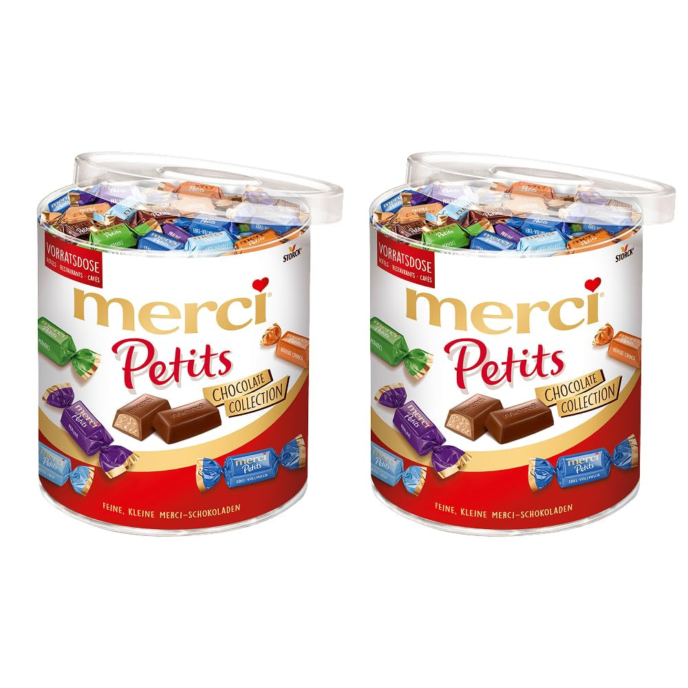 Merci Together - 1 x 175g - Chocolats fourrés en cinq variétés au chocolat au lait fin - Pralines au chocolat à partager et à offrir