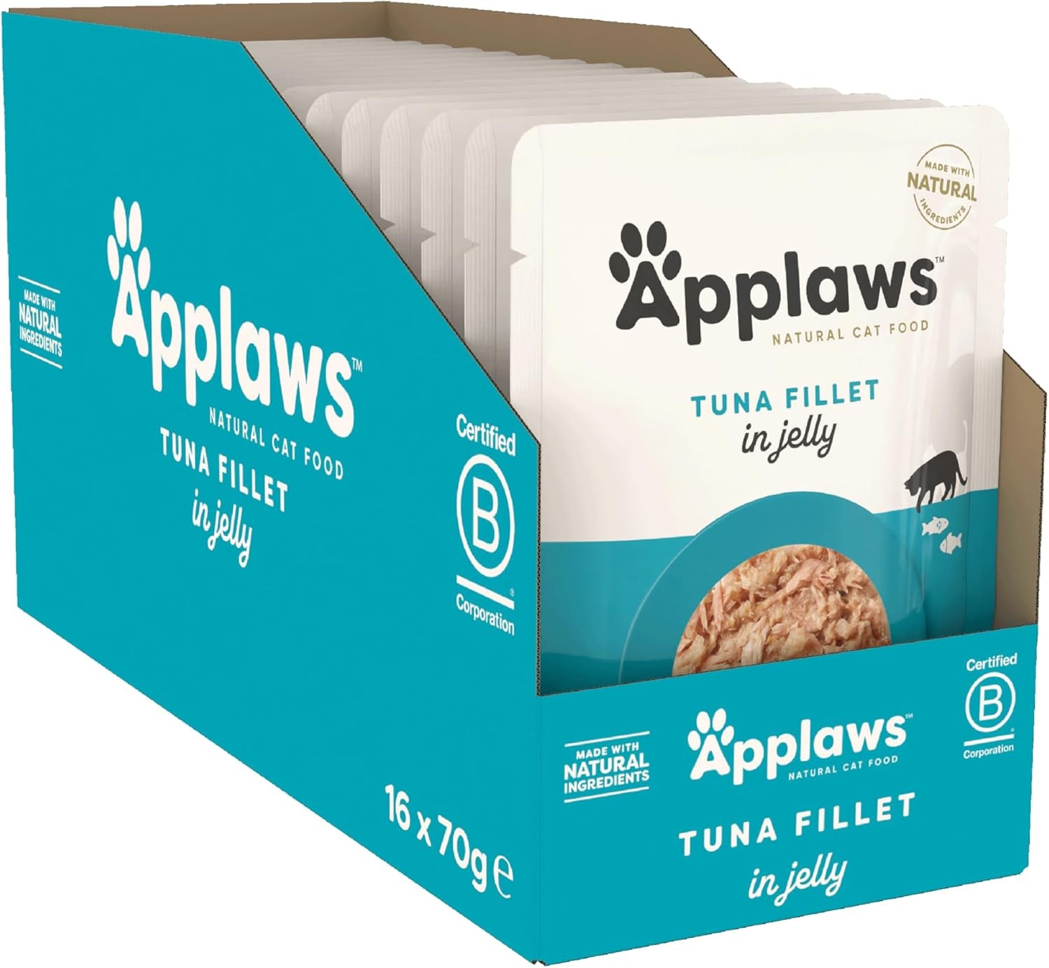 Applaws Cat Pouch Filet de Thon en Gelée 1x(16x70g)