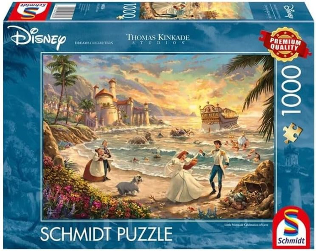 Schmidt Spiele 58036 Thomas Kinkade Disney La Petite Sirène Le Festin de l'Amour Puzzle 1000 pièces Naty Shop Titre par défaut