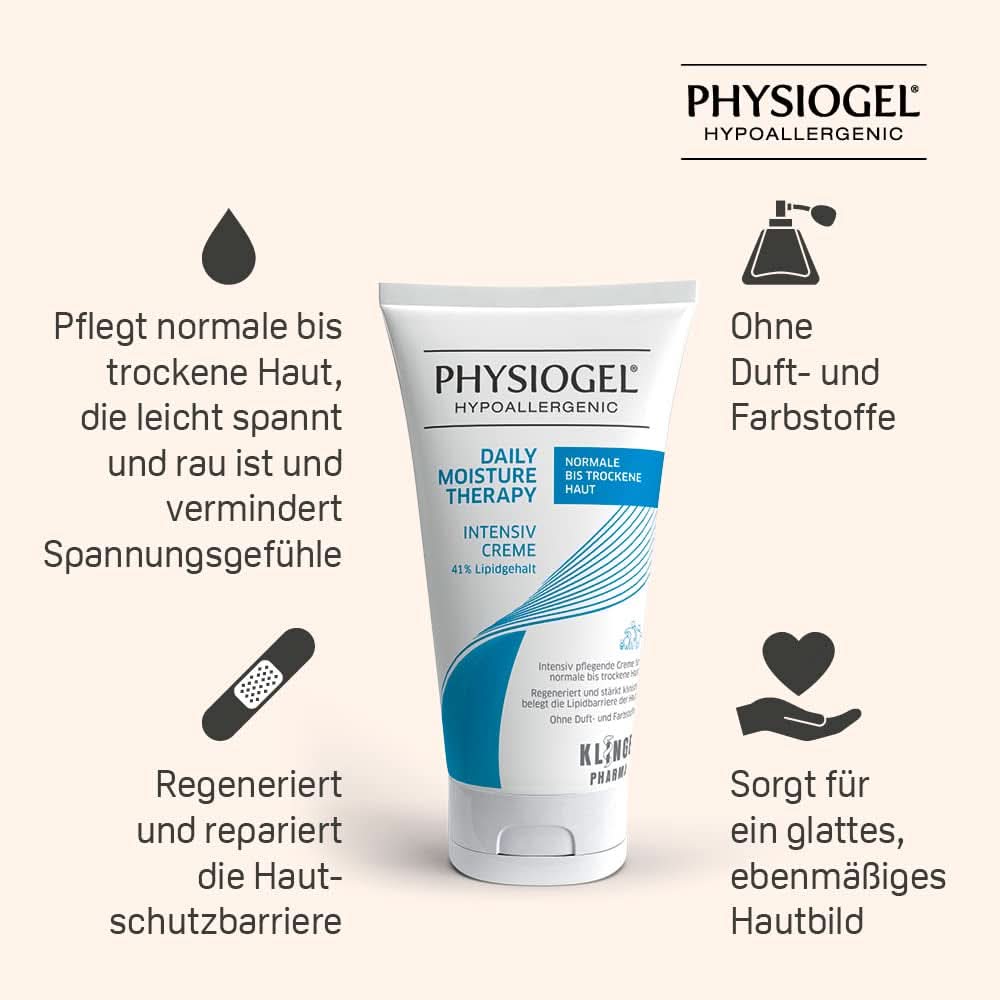 PHYSIOGEL Crème hydratante régénérante peaux sèches, 150 ml Cosmétiques et Beauté Naty Shop