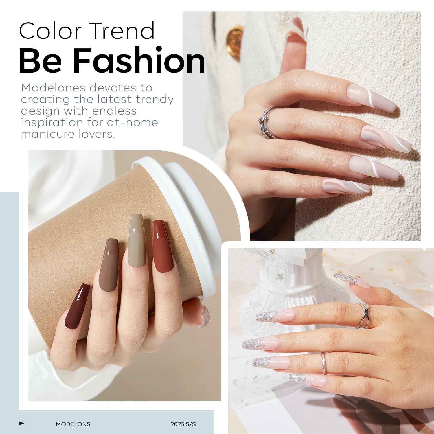 Modelones Kit pour ongles et gel adhésif 500 pcs. Kit d'extension d'ongles en gel adhésif, kit d'ongles en gel, adhésif pour ongles et mini lampe à ongles, couverture complète des pointes d'ongles, presse sur Nail Art Studio Salon DIY